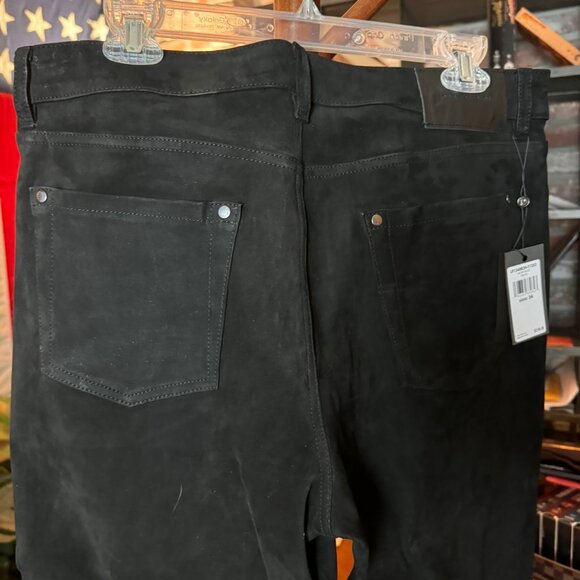 $2198 JOHN VARVATOS "Eton" Lamb Stretch Leather Pants (sz34) - Picture 12 of 14